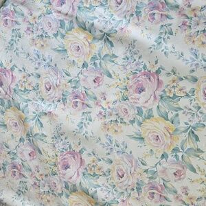 Kingsway Fabric De Bussy Roses All Over Floral Fabric New 3Yards